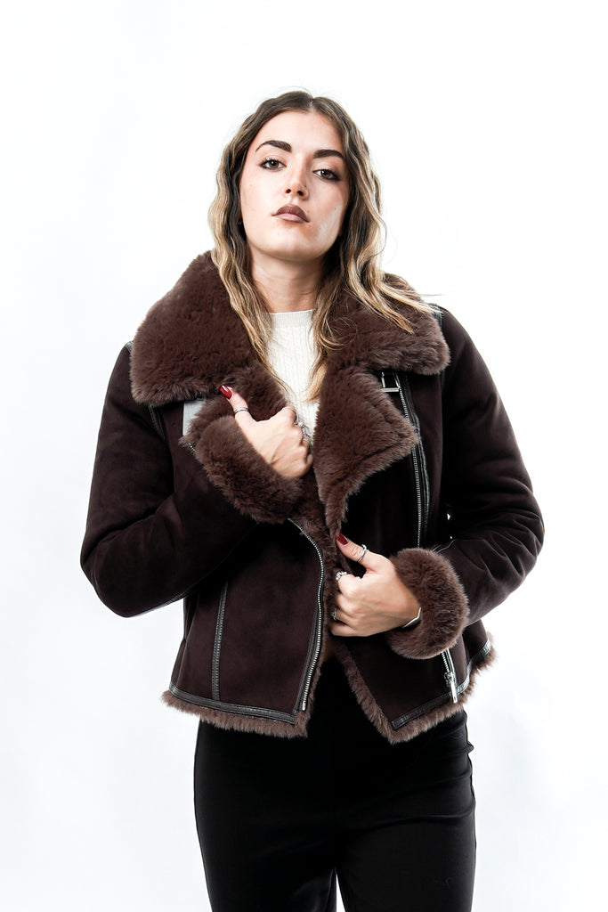 Giubbino Donna Rino & pelle BACIA.7002612 MOCHA LATTE BACIA.7002612 COFFEE ROAST Rino & pelle 