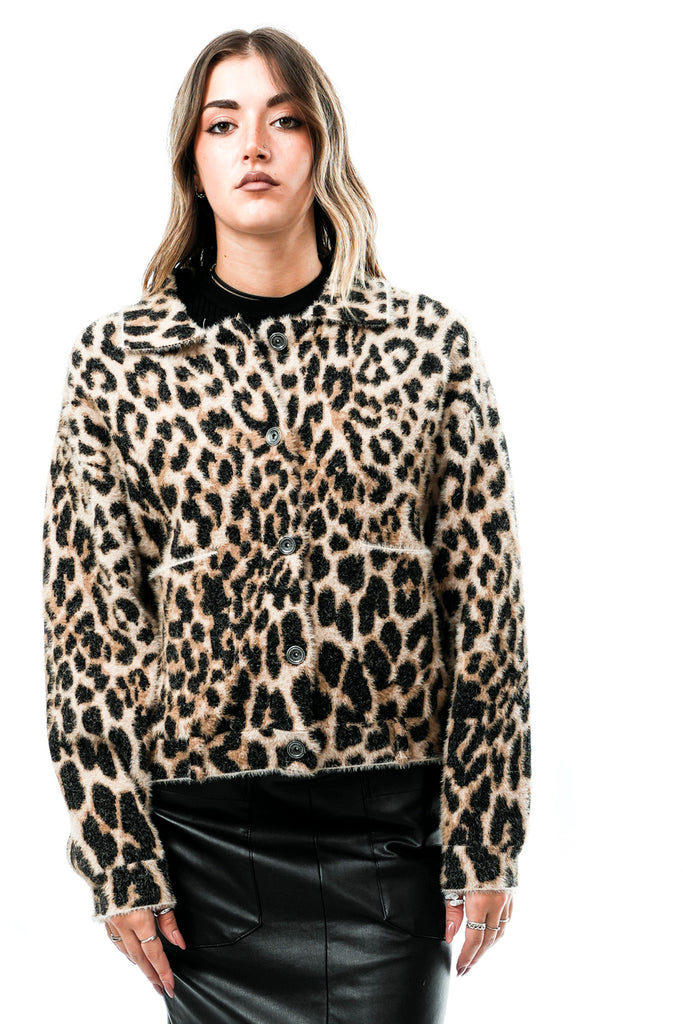 Giubbino Donna BUBBLY.5002611 LIGHT LEOPARD Rino & pelle 