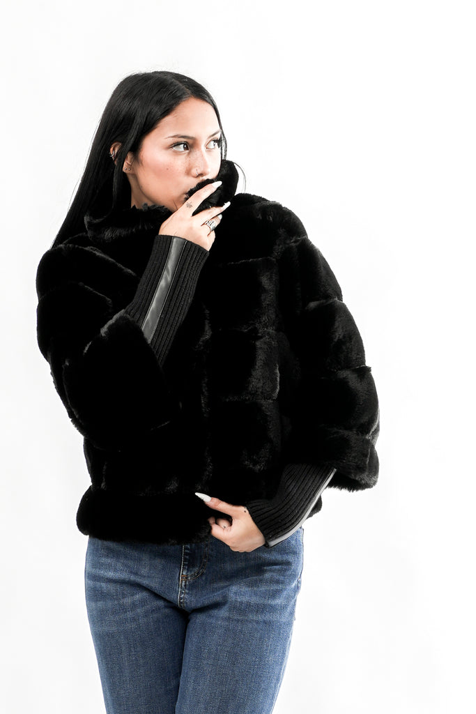 Pelliccia Donna FELINE.7002611 BLACK Rino & pelle 
