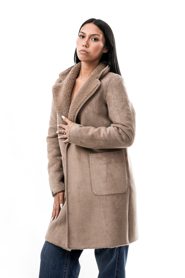 Cappotto Donna Rino & pelle JUNA.7002611 MOCHA LATTE JUNA.7002611 MOCHA LATTE Rino & pelle 