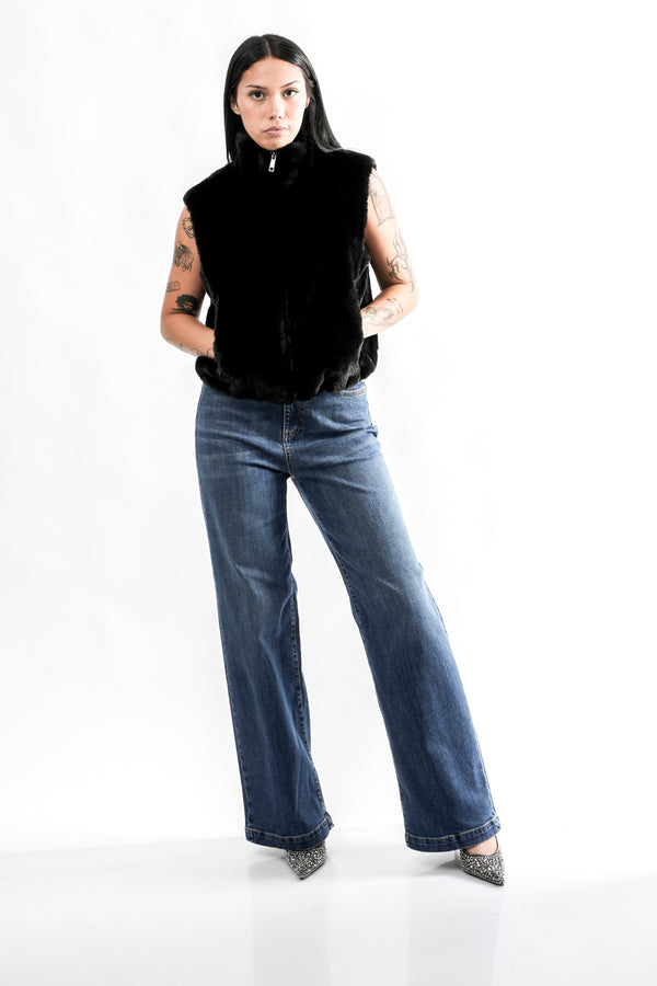 Gilet Donna NIKKI.7002611 BLACK Rino & pelle 