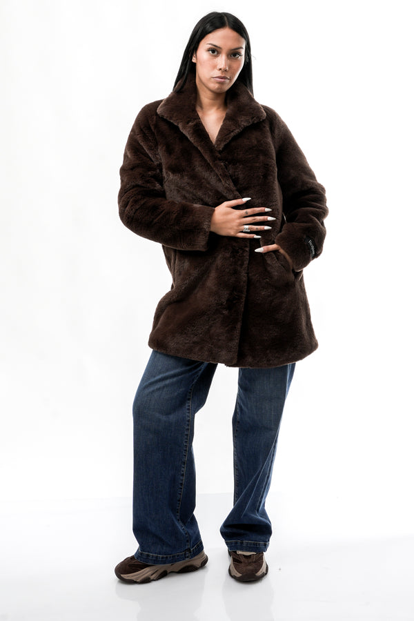 Cappotto Donna NONNA.7002611 COFFEE ROAST Rino & pelle 