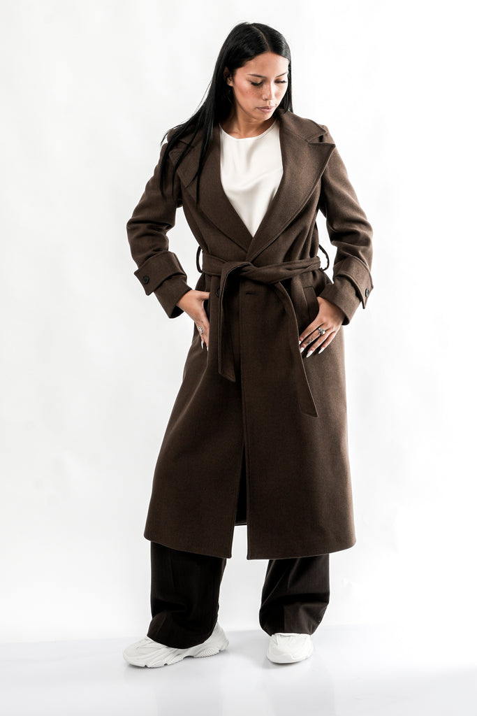 Cappotto Donna CESPO CACAO Sandro Ferrone 