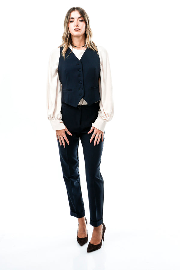 Pantalone Donna SIGARETTA BLUE Sandro Ferrone 