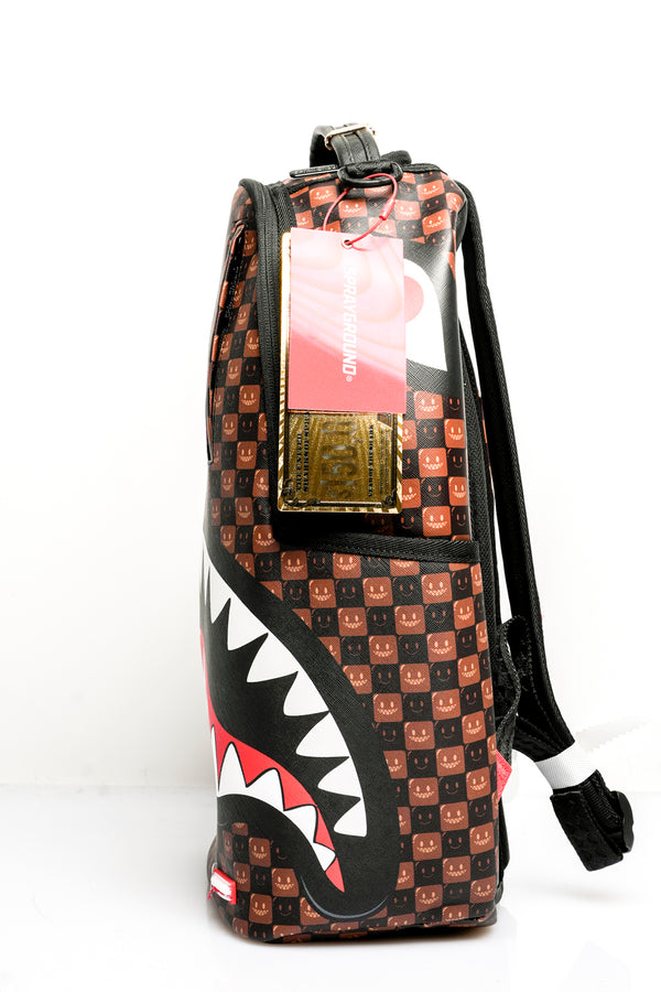 Zaino Unisex SHARKS IN PARIS WTF BUBBLE BROWN CHECK B 910B8634NSZ Sprayground 