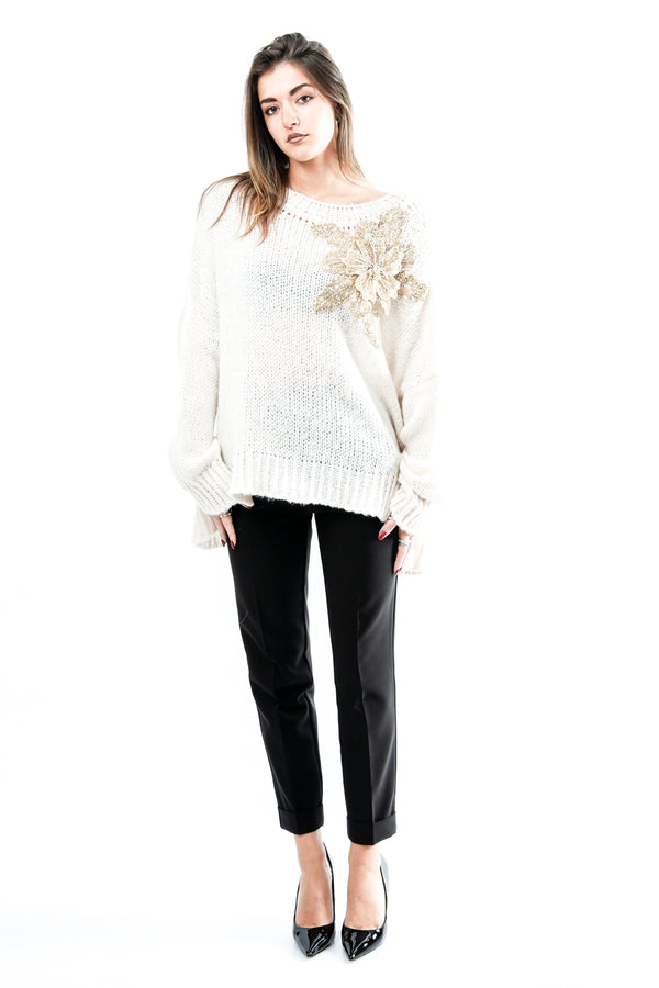  PULL FIORE ORO PANNA Wonderland 