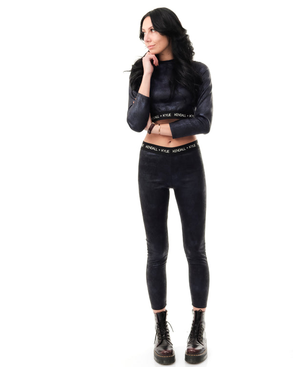 Leggins Donna Kendall Kylie KK35H1705 BLACK/BLUE KK35H1705BLACK/BLUE Kendall Kylie