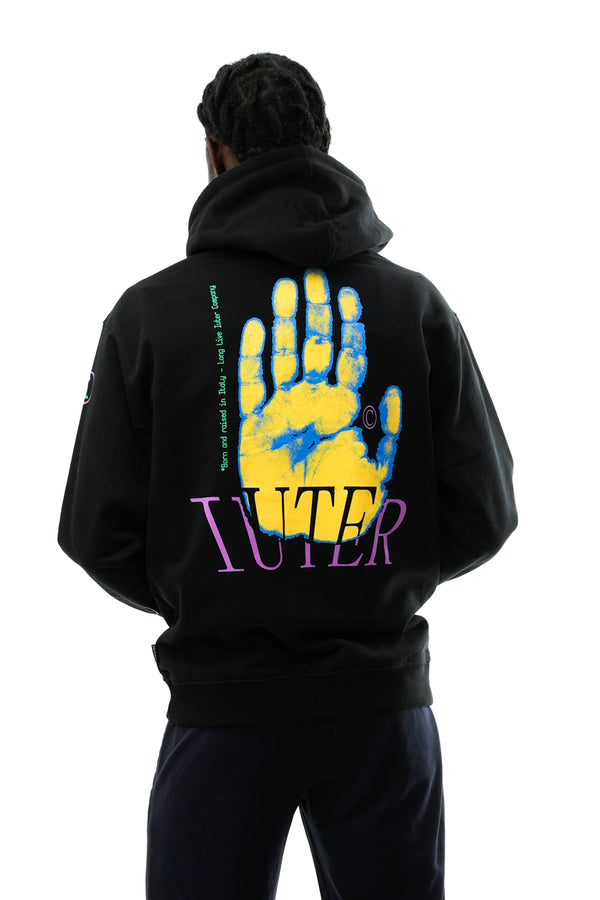 Iuter HAND HOODIEBLACK