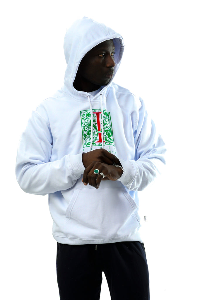 Felpa Uomo Iuter MEDIOLANUM HOODIE WHITE