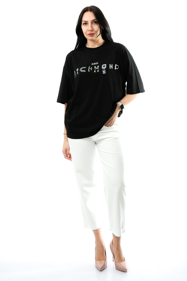 T-shirt Donna John Richmond RMP24003TSIT NERA RMP24003TSITNERA John Richmond