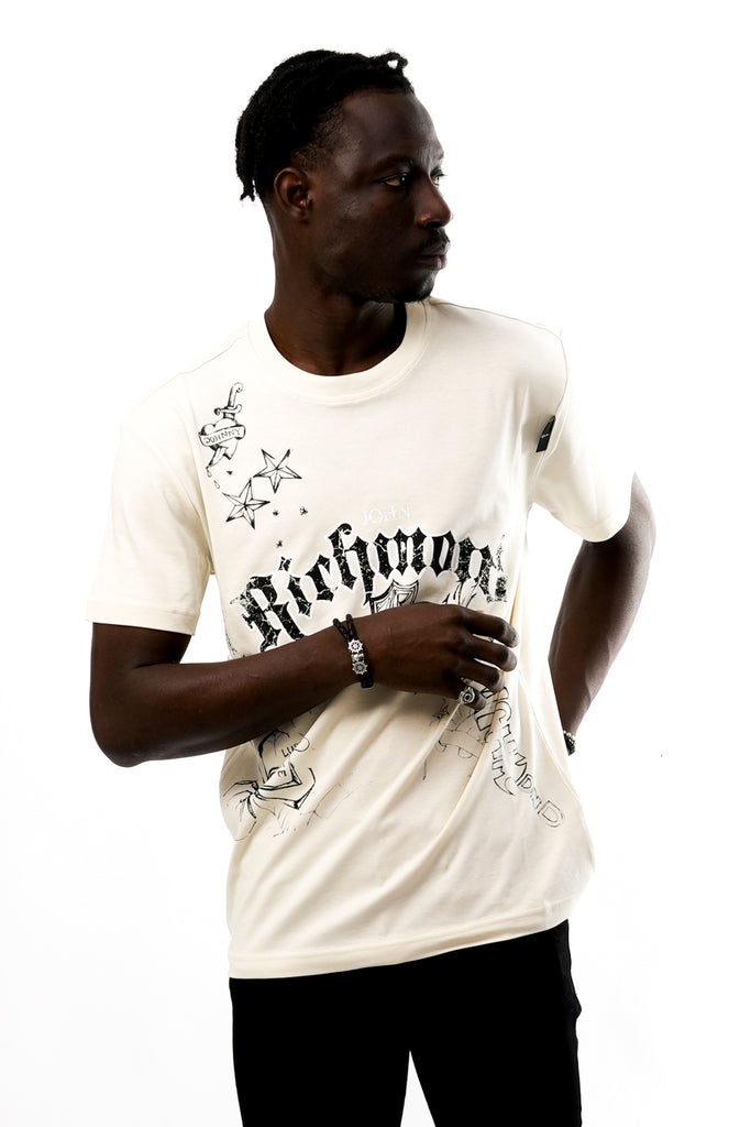 T-shirt Uomo John Richmond RMA23094TS BONE