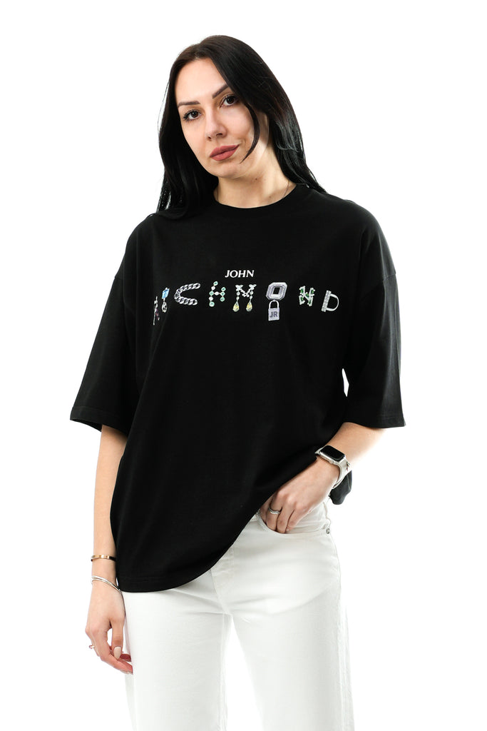 T-shirt Donna John Richmond RMP24003TSIT NERA