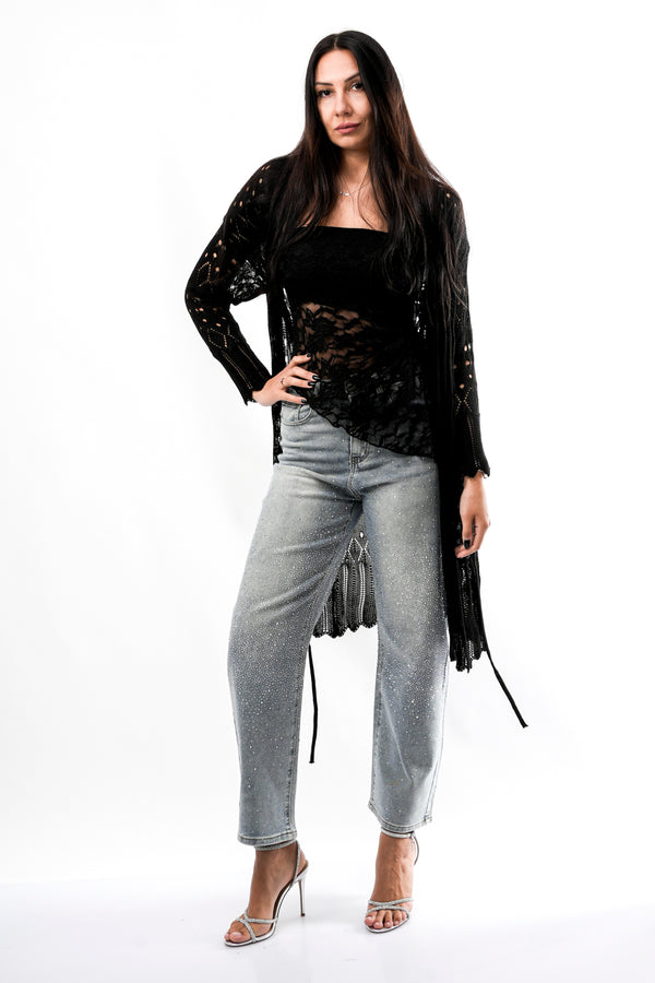 Cardigan Donna Anna Rock Milano CARDIGAN VISCOSA NERO CARDIGAN VISCOSA NERO Anna Rock Milano 