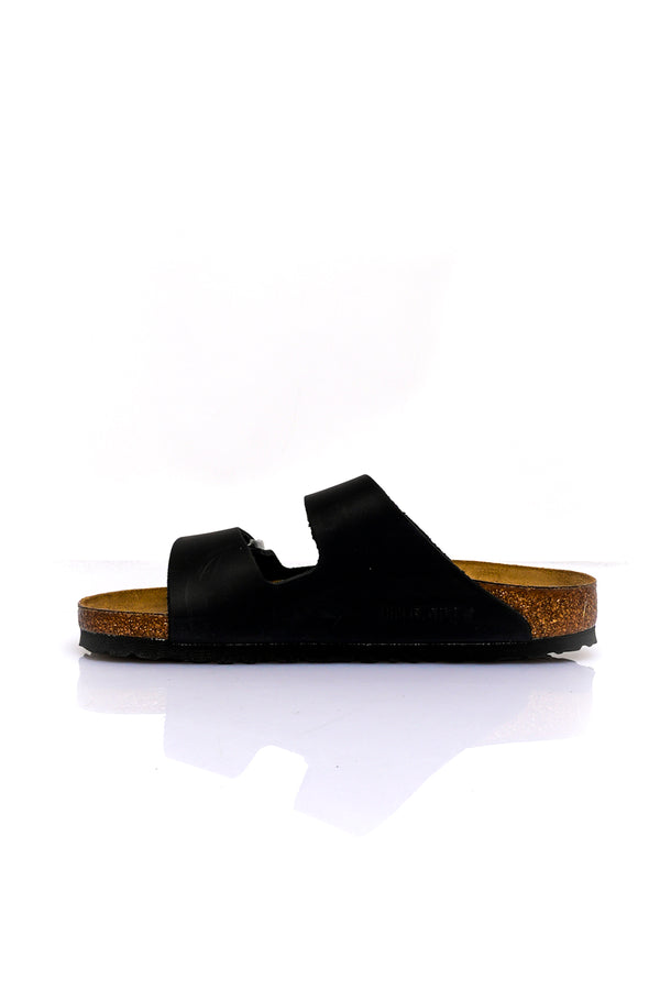 Ciabatta Unisex Birkenstock ARIZONA BLACK OILED LEATHER 552113 ARIZONA BLACK OILED LEATHER 552113 Birkenstock 