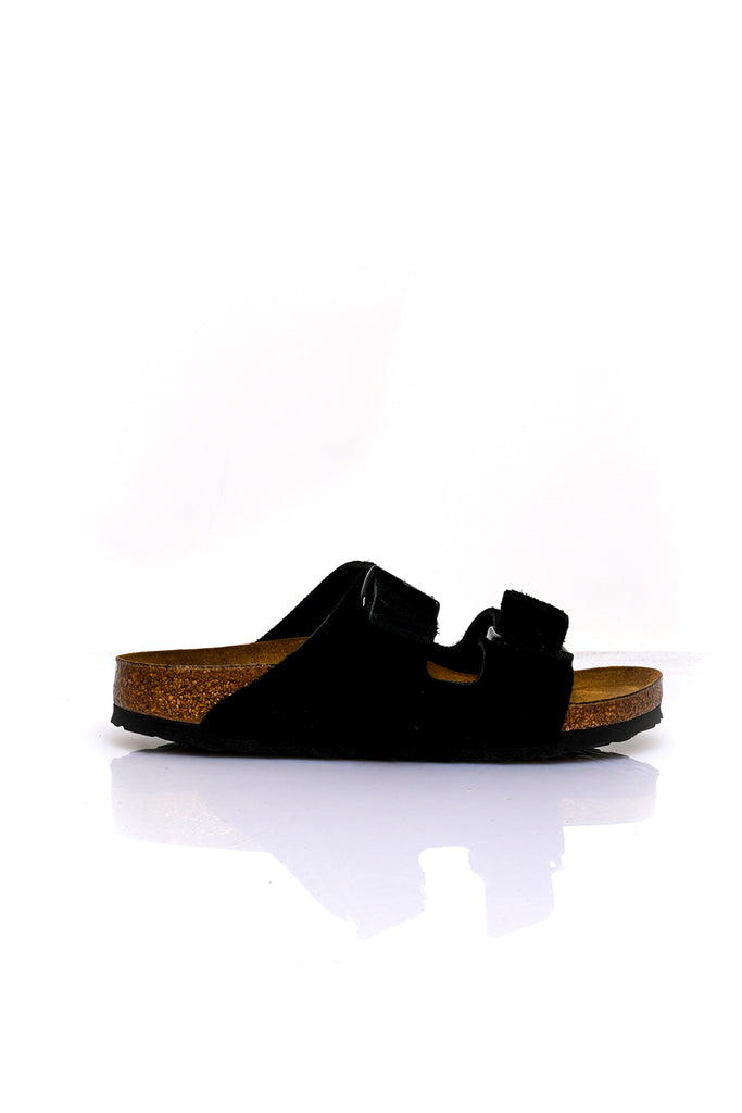 Ciabatta Unisex Birkenstock ARIZONA BLACK SUEDE LEATHER 1027164 ARIZONA BLACK SUEDE LEATHER 1027164 Birkenstock 