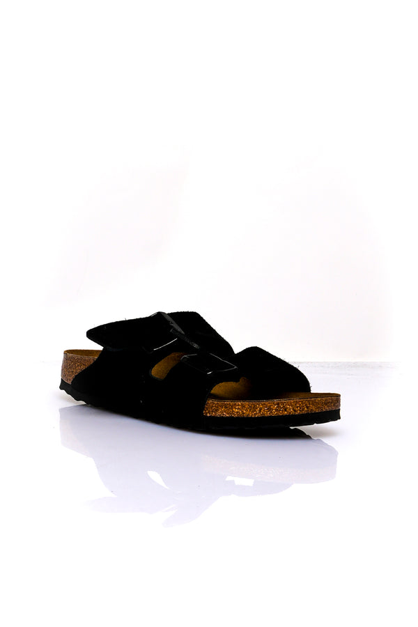 Ciabatta Unisex Birkenstock ARIZONA BLACK SUEDE LEATHER 1027164 ARIZONA BLACK SUEDE LEATHER 1027164 Birkenstock 