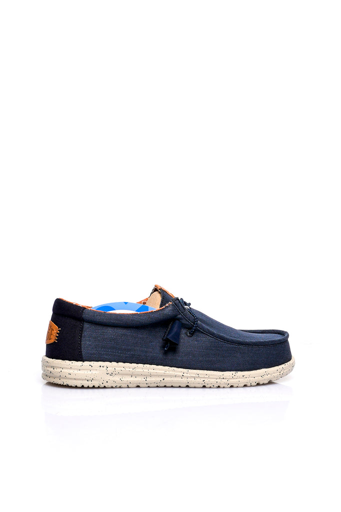 Scarpe Uomo Dude WALLY WASHED CANVAS NAVY WALLY WASHED CANVAS NAVY Dude 
