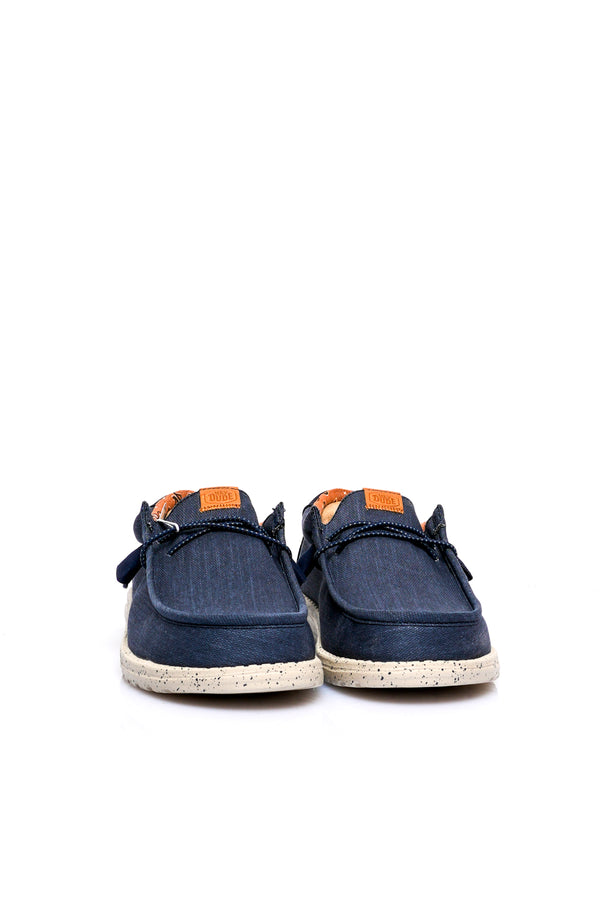 Scarpe Uomo Dude WALLY WASHED CANVAS NAVY WALLY WASHED CANVAS NAVY Dude 
