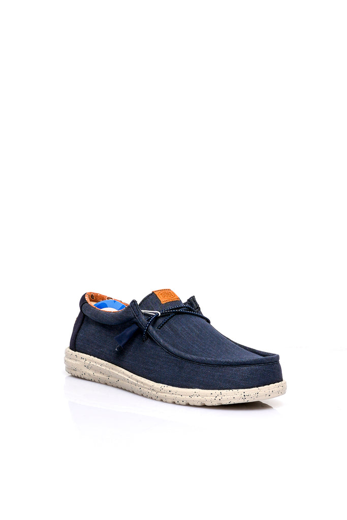 Scarpe Uomo Dude WALLY WASHED CANVAS NAVY WALLY WASHED CANVAS NAVY Dude 