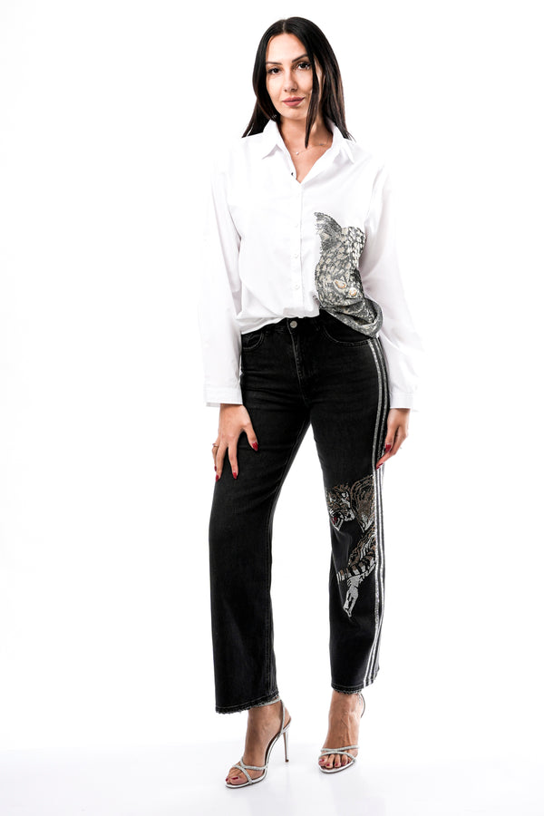 Jeans Donna Stefano Ghilardi JEANS TIGRE 888 NERO TIGRE CHE CORRE JEANS TIGRE 888 NERO TIGRE CHE CORRE Stefano Ghilardi 