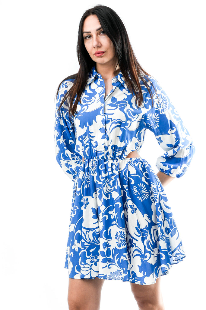 Abito Donna Anna Rock Milano ABITO CON FIORI BLU ABITO CON FIORI BLU Anna Rock Milano 