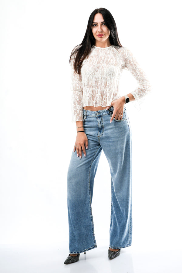 Top Donna Anna Rock Milano SOTTOGIACCA PIZZO PANNA SOTTOGIACCA PIZZO PANNA Anna Rock Milano 