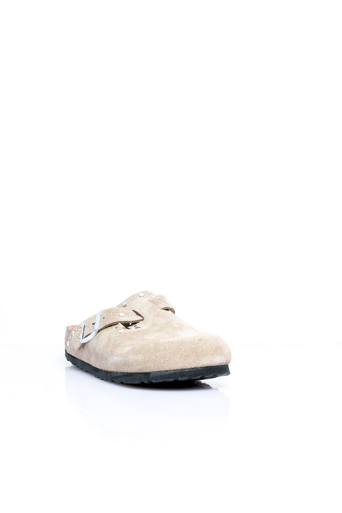 Ciabatta Unisex Birkenstock BOSTON RIVET SUEDE TAUPE 1030418 BOSTON RIVET SUEDE TAUPE 1030418 Birkenstock 