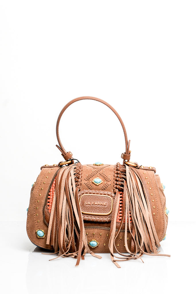 Borsa Donna La Carrie JUNGLE STONES HAND BAG SUEDE+T.LEA+SYN MULTI CUOIO JUNGLE STONES HAND BAG SUEDE+T.LEA+SYN MULTI CUOIO La Carrie 