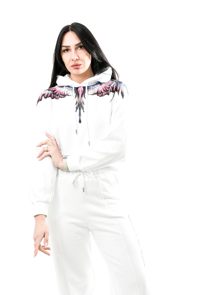 Felpa Donna Marcelo Burlon County of Milan 26ECM30100 BIANCO_WINGS MULTICOLOR CELEST 26ECM30100 BIANCO_WINGS MULTICOLOR CELEST Marcelo Burlon County of Milan 