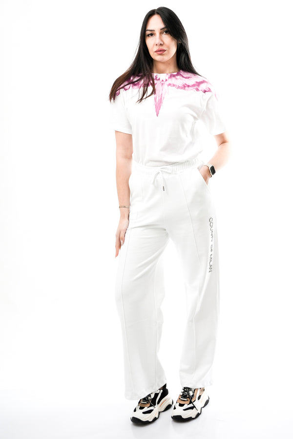 T-shirt Donna Marcelo Burlon County of Milan 26ECM30102 BIANCO_PINK EXPLOSION 26ECM30102 BIANCO_PINK EXPLOSION Marcelo Burlon County of Milan 