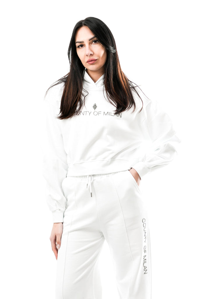 Felpa Donna Marcelo Burlon County of Milan 26ECM30128 BIANCO 26ECM30128 BIANCO Marcelo Burlon County of Milan 