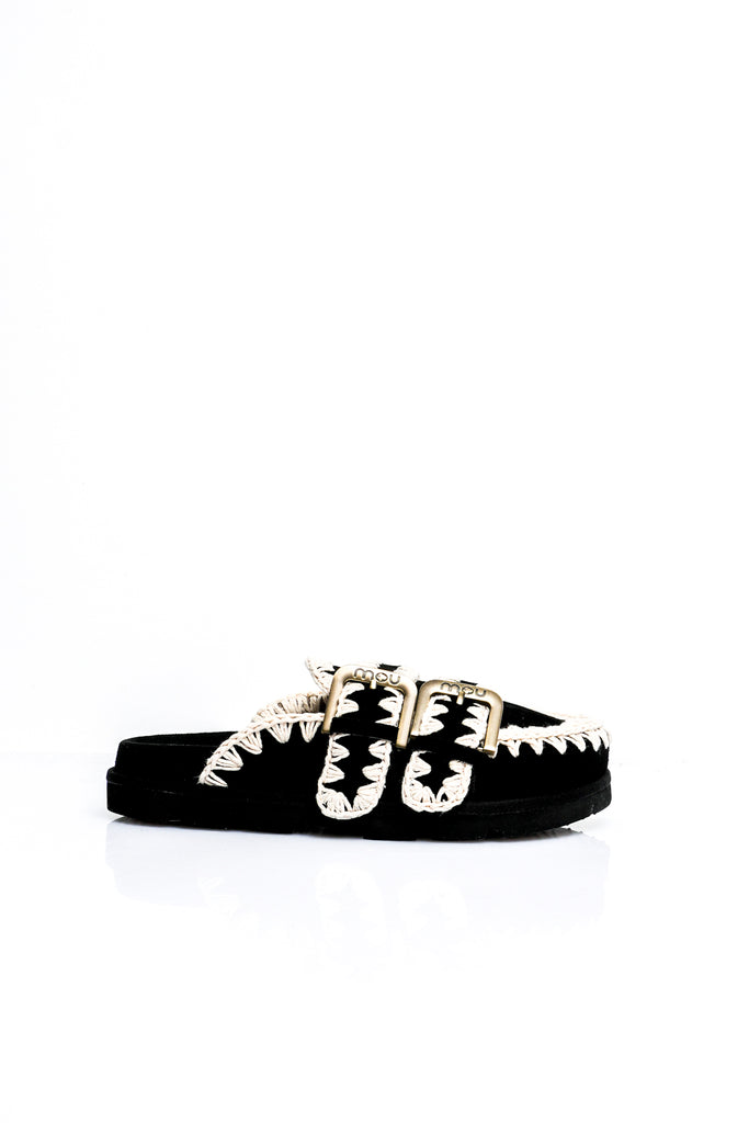 Scarpe Donna Mou LOW BIO SABOT TWO BUCKLES  MU.SW631003A BKWH LOW BIO SABOT TWO BUCKLES MU.SW631003A BKWH Mou 