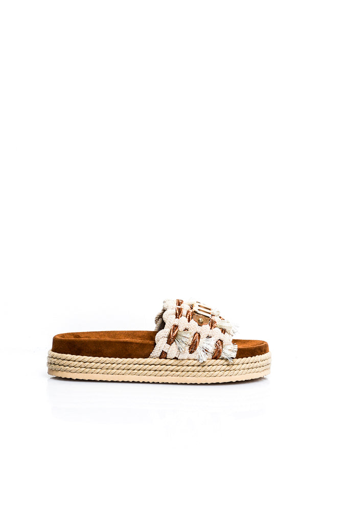 Scarpe Donna Mou MONOBAND ROPE SANDAL FRINGES MU.SW451008K BEI MONOBAND ROPE SANDAL FRINGES MU.SW451008K BEI Mou 