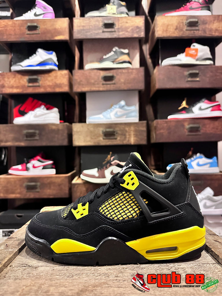 Sneakers Unisex Nike Jordan AIR JORDAN 4 GS 408452-017 YELLOW THUNDER - TFNY Boutique