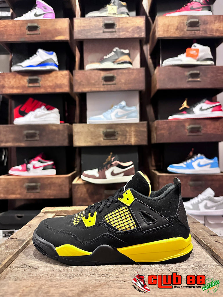 Sneakers Bambino Nike Jordan AIR JORDAN 4 PS BQ7669-017 YELLOW THUNDER - TFNY Boutique