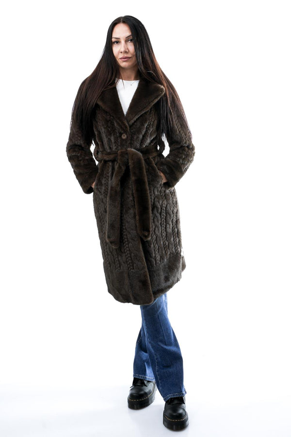 Cappotto Donna NS203 CIOCCOLATO No Secrets 