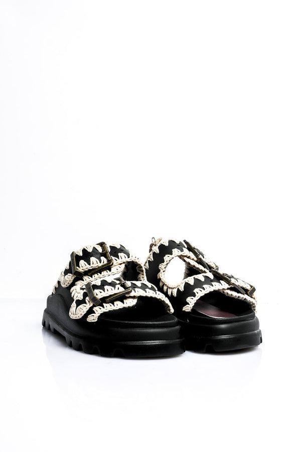 Scarpe Donna Mou EVA ONE PIECE SLIDE TWO BUCKLE MU SW661001N BKWH EVA ONE PIECE SLIDE TWO BUCKLE MU SW661001N BKWH Mou 