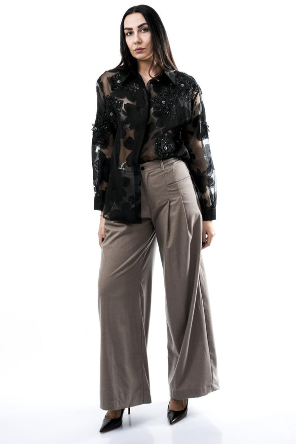 Camicia Donna 409209 NERO Anna Rock Milano 