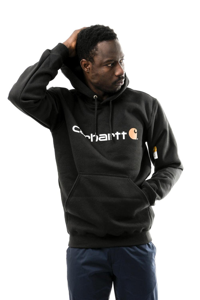 Felpa Unisex Carhartt SIGN.LOGO HOOD 100074 HEATHER GREY SIGN.LOGO HOOD 100074 BLK Carhartt 