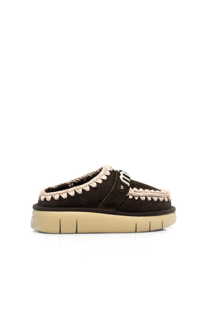 Ciabatta Donna BOUNCE CLOG METAL LOGO MOCHA Mou 
