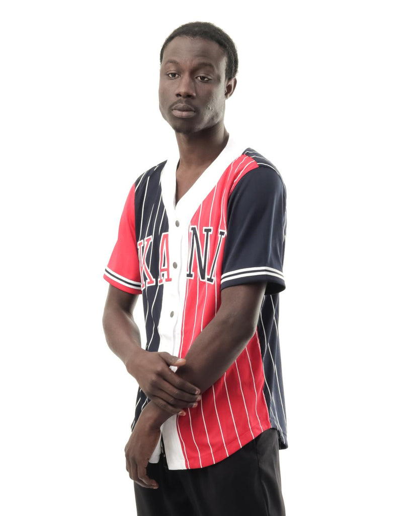 Karl Kani COLLEGE BLOCK PINSTRIPE BASEBALLUNICA