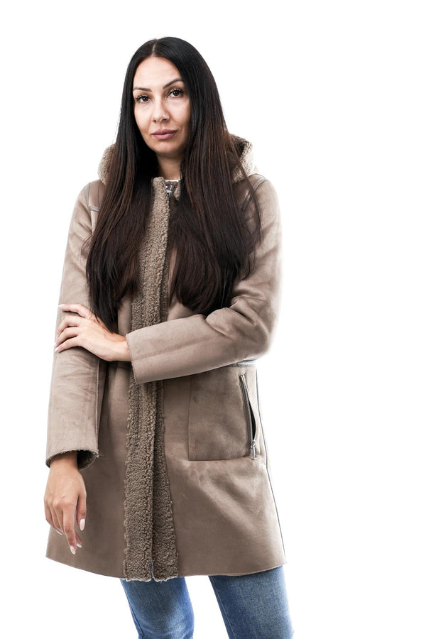 Cappotto Donna ALINA.7002511 TOFFEE Rino & pelle 