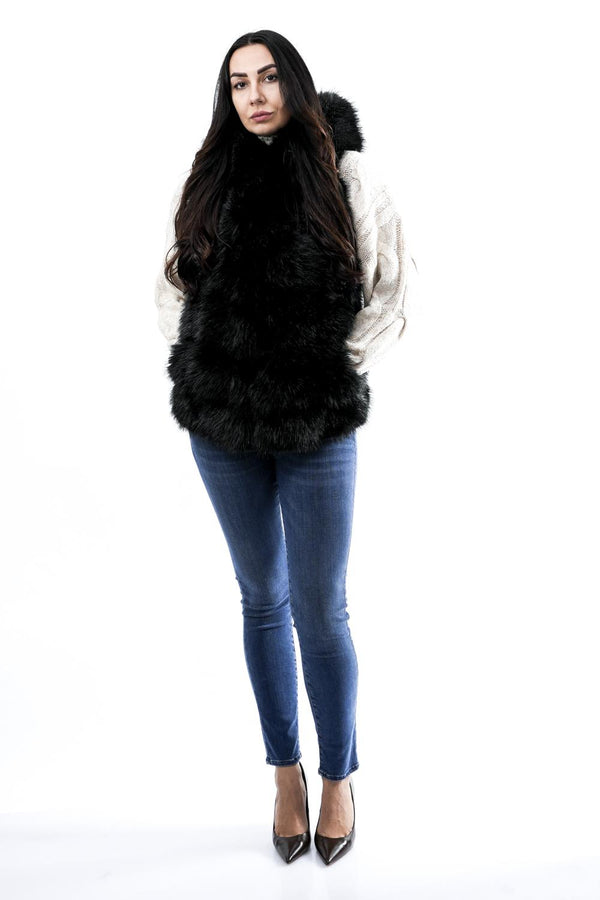 Pelliccia Donna 52111 ECO NERO Regina 