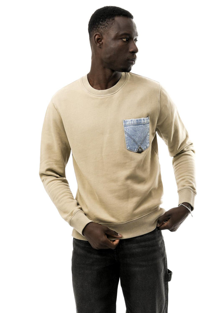 Felpa Uomo CREW NECK POCKET RRU90098 C0134 Roy Roger 