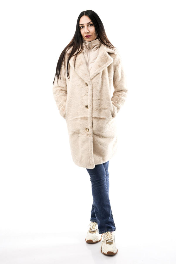Cappotto Donna GEESJE.7002512 LIGHT OAT Rino & pelle 