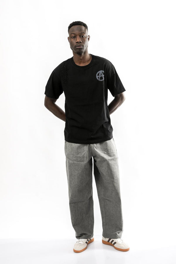 T-shirt Uomo ANARCHY WASHED BLACK Acupuncture 