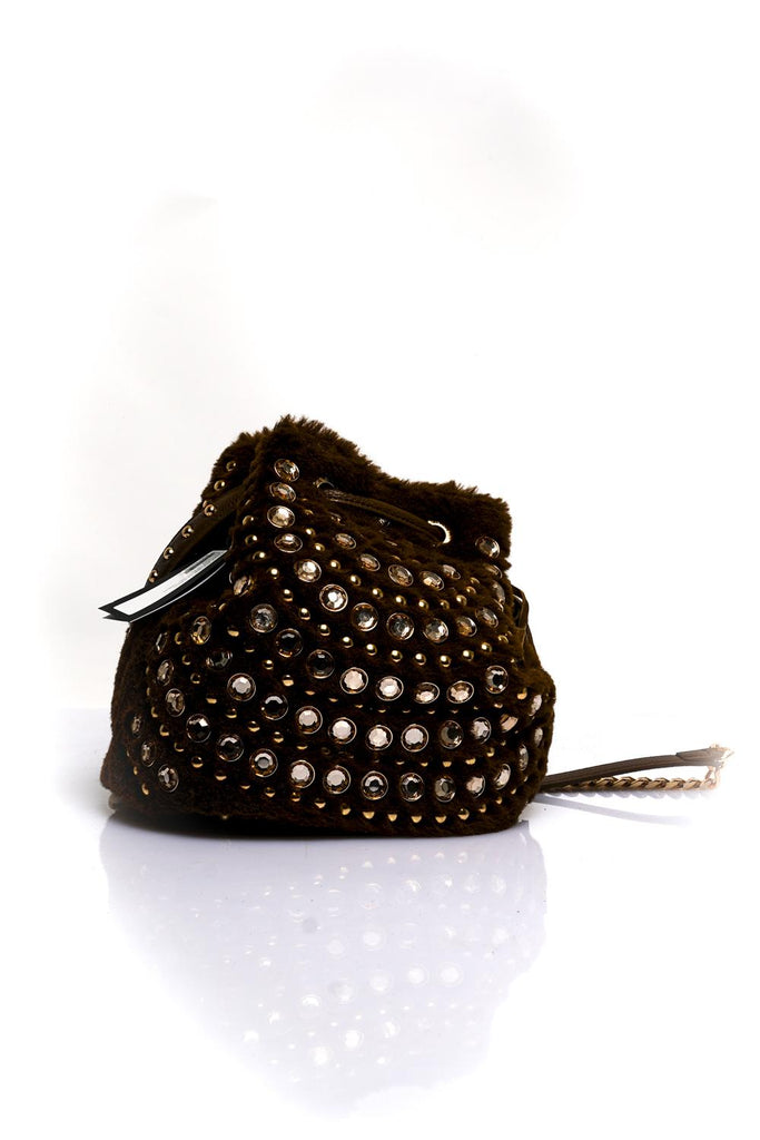 Borsa Donna La Carrie ANDROMEDA FUR BUCKET SYNT. TUMBLED BROWN ANDROMEDA FUR BUCKET SYNT. TUMBLED BROWN La Carrie 