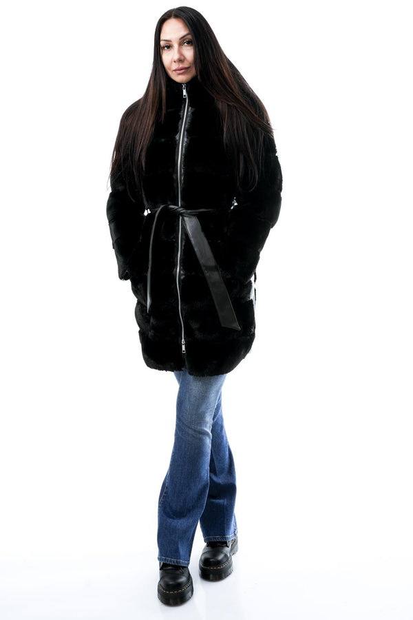 Cappotto Donna BRIDGET.7002512 BLACK Rino & pelle 