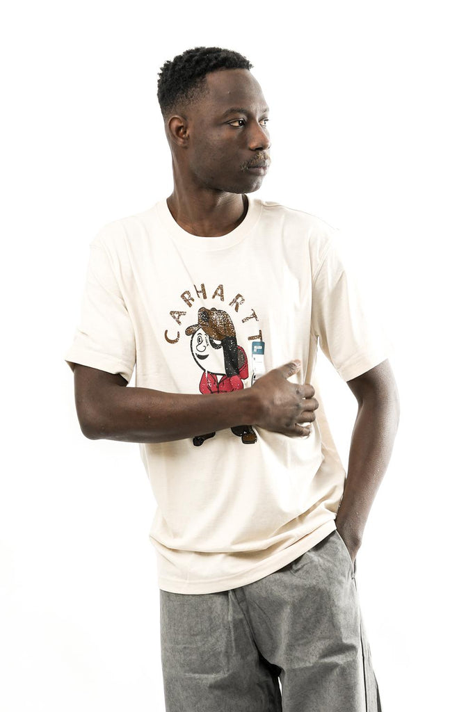 T-shirt Uomo 107051 OAT MILK Carhartt 