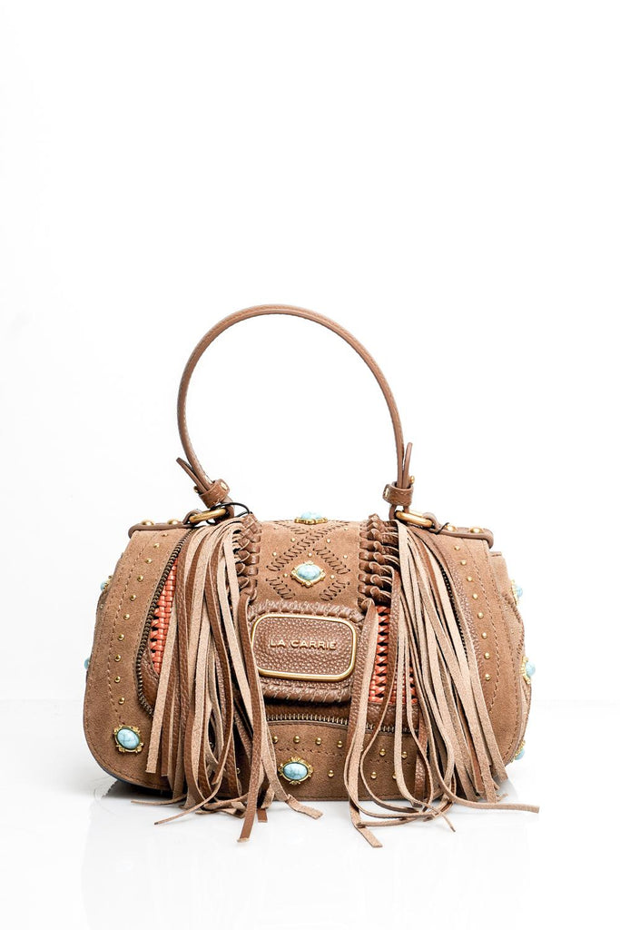 Borsa Donna JUNGLE STONES HAND BAG SUEDE+T.LEA+SYN MULTI CUOIO La Carrie 